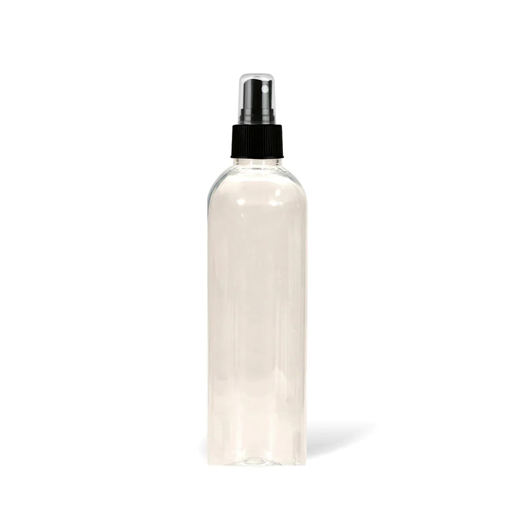 CLEAR (PET) BOTTLE PLASTIC WITH SPRAY CAP-