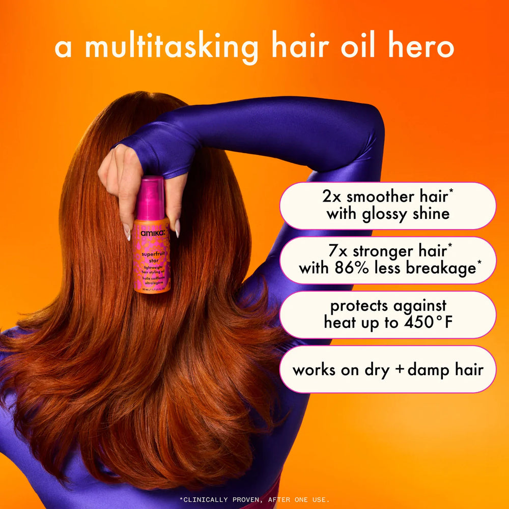 AMIKA superfruit star lightweight hair styling oil 50ml/1.7oz
