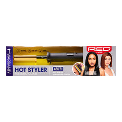 Red By Kiss Hot Styler Curved Teeth Teeth Pressing Comb