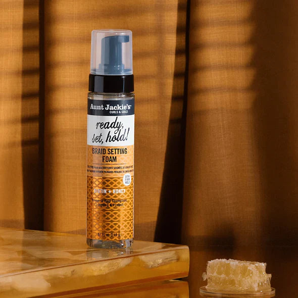 Aunt Jackie’s Curls & Coils Ready Set Hold Braid Foam Extra Firm 251ml/8.5oz