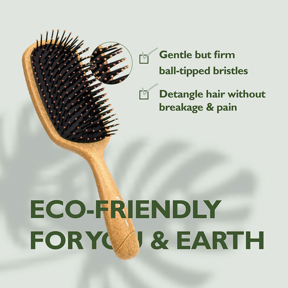 Red By Kiss Eco Plant Fiber Square Paddle Brush