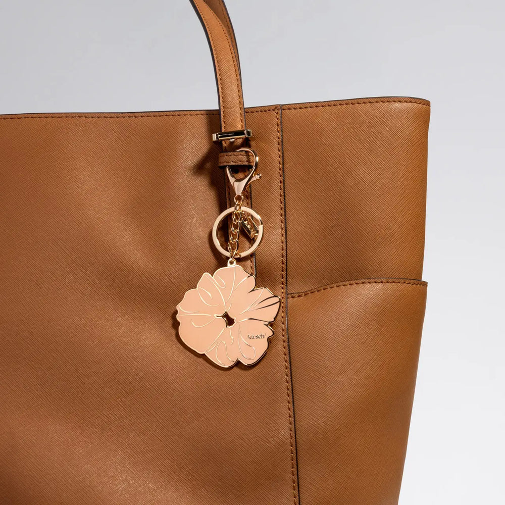 Kitsch Metal Enamel Keychain Scrunchie - Terracotta