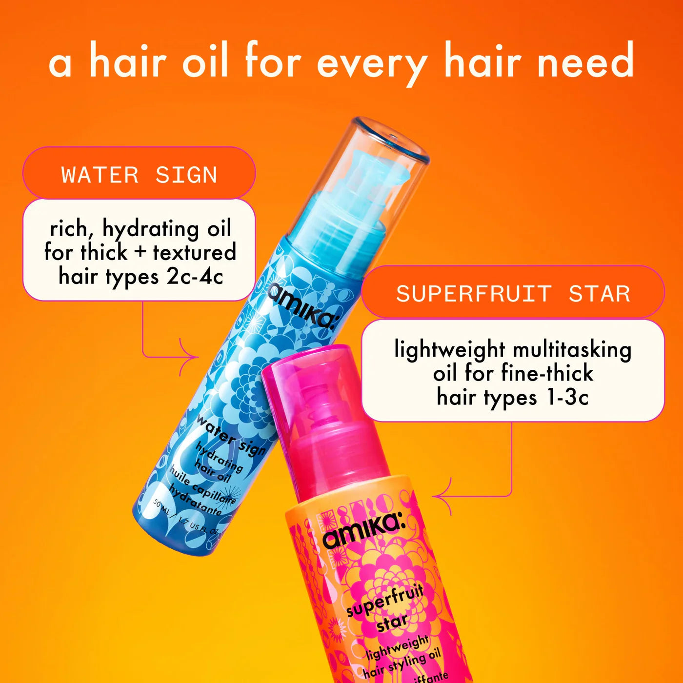 AMIKA superfruit star lightweight hair styling oil 50ml/1.7oz