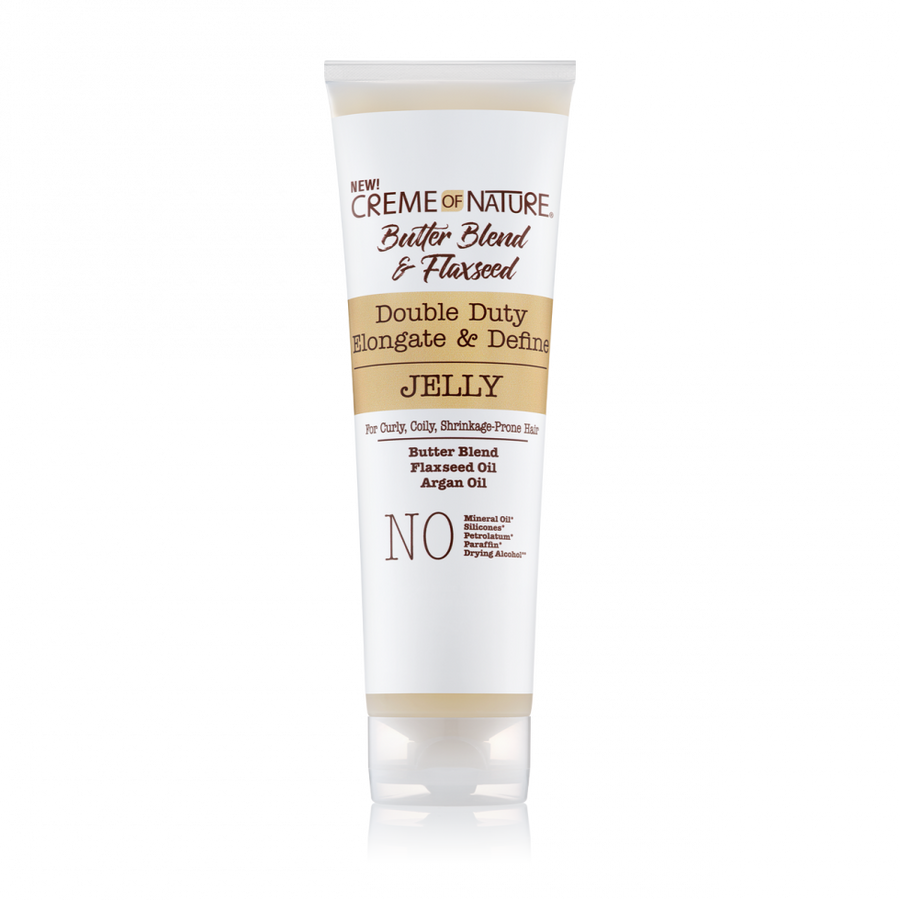 Creme of Nature Butter Blend & Flaxseed Double Duty Elongate & Define Jelly 248ml/8.4oz