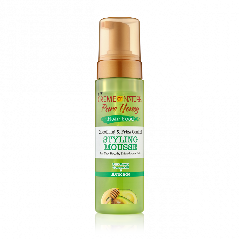 Creme of Nature Pure Honey Hair Food Smoothing & Frizz Control Styling Mousse 207ml