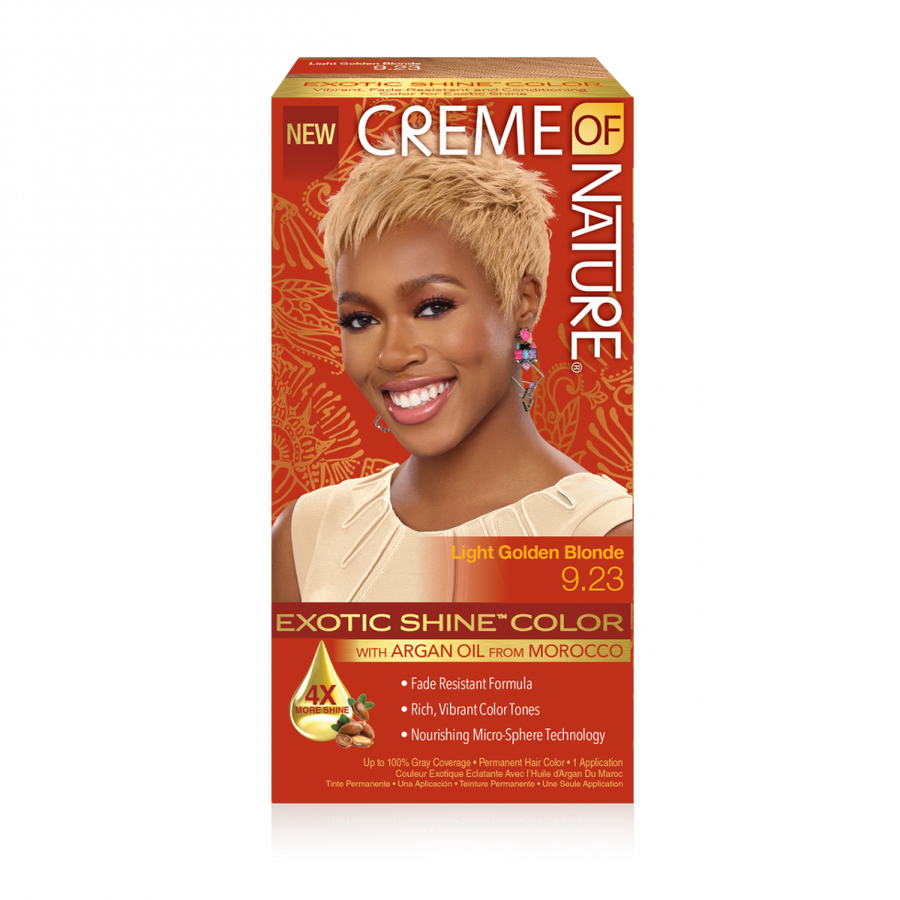 Creme of Nature Argan Oil Permanent Hair Color 9.23 Light Golden Blonde