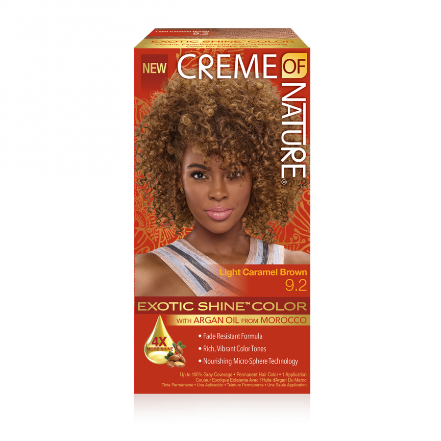 Creme of Nature Argan Oil Permanent Hair Color 9.2 Light Caramel Brown