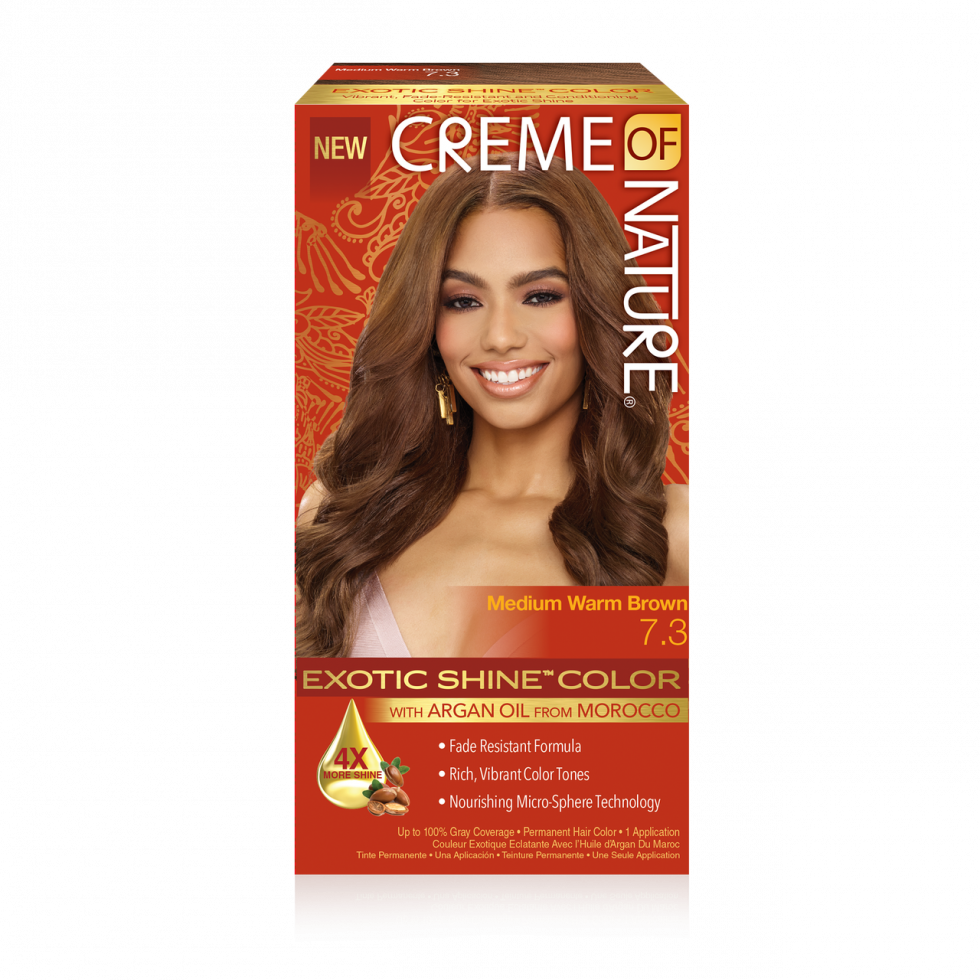 Creme of Nature Argan Oil Permanent Hair Color 7.3 Medium Warm Brown