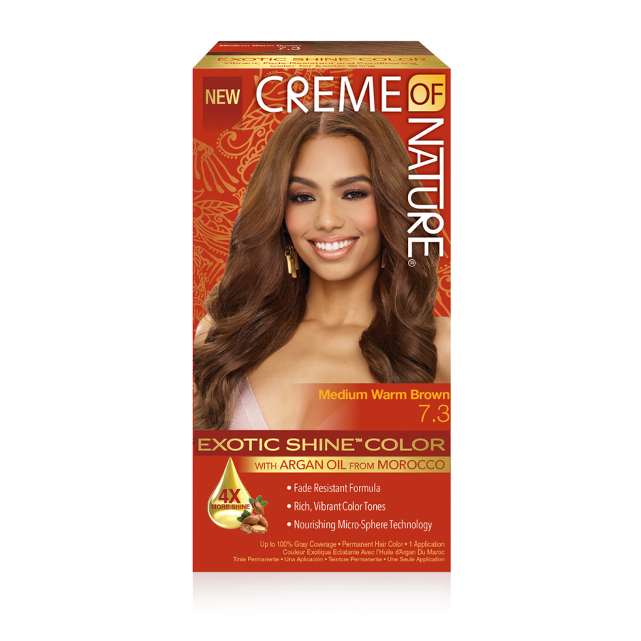 Creme of Nature Argan Oil Permanent Hair Color 7.3 Medium Warm Brown