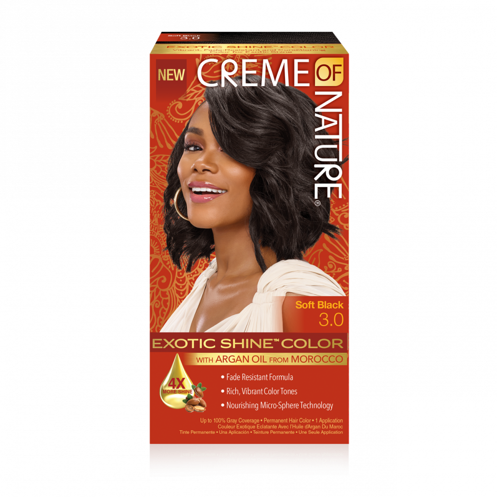 Creme of Nature Argan Oil Permanent Hair Color 3.0 Soft Black