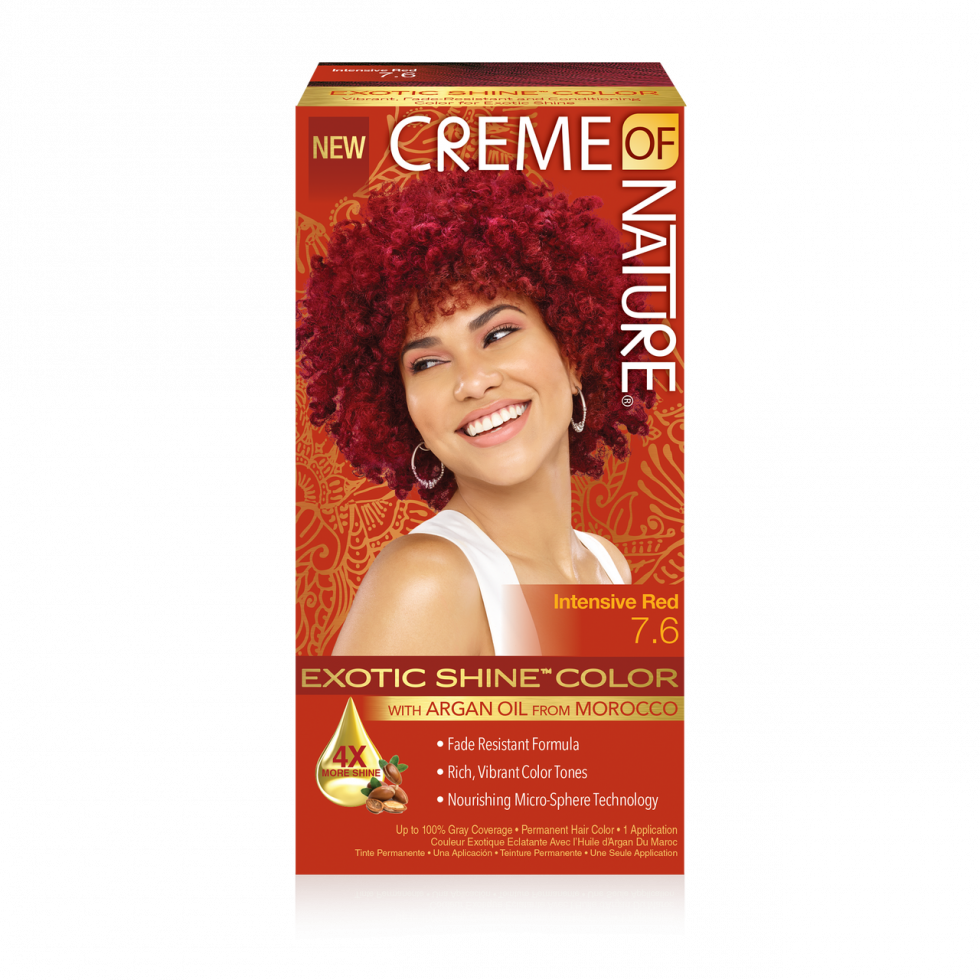 Creme of Nature Argan Oil Permanent Hair Color 7.6 Intensive Red