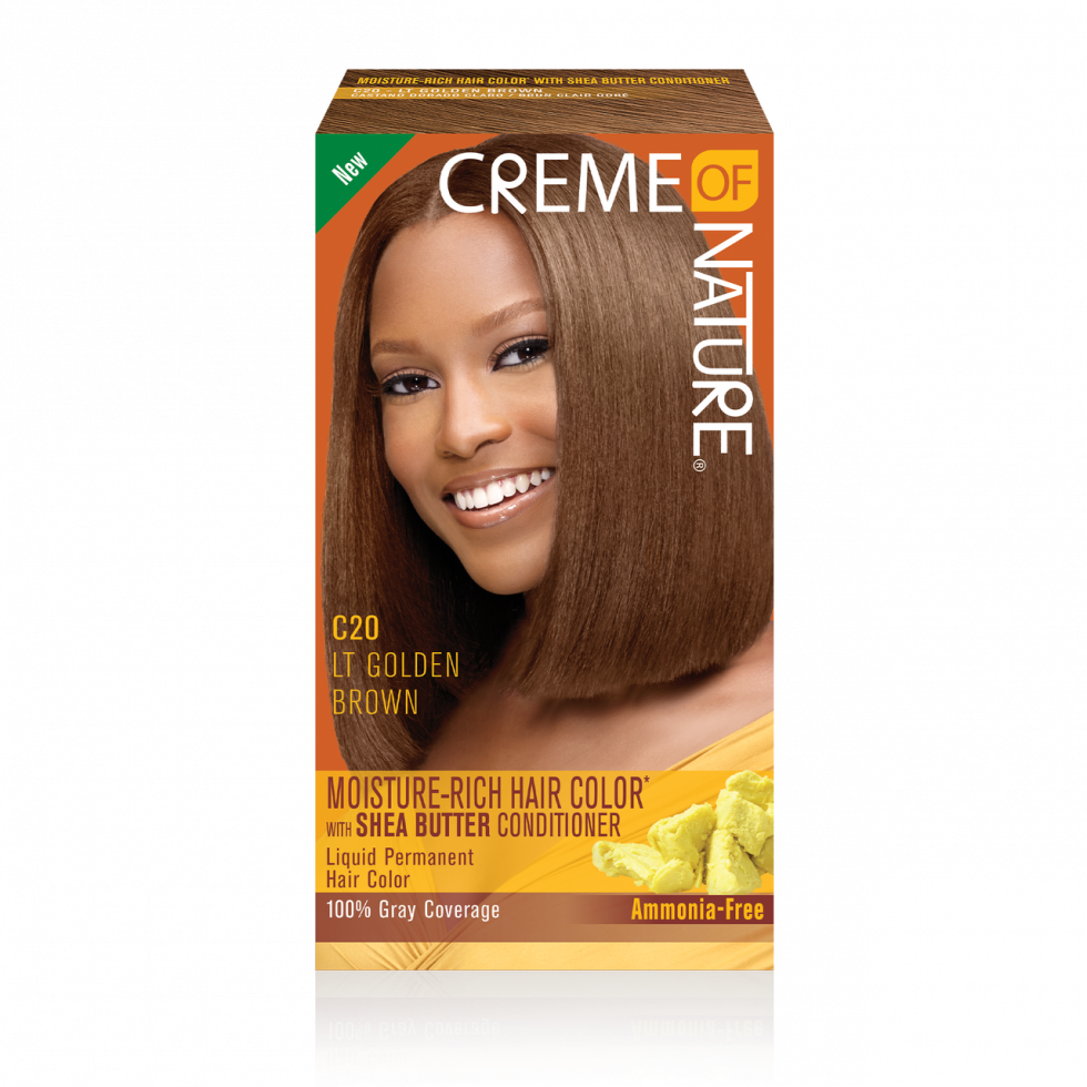 Creme of Nature moisture-Rich Permanent Hair Color C20 Light Golden Brown