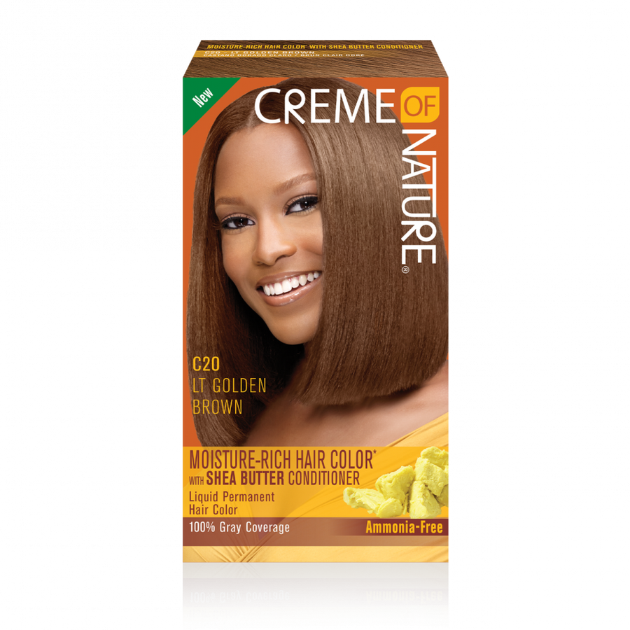 Creme of Nature moisture-Rich Permanent Hair Color C20 Light Golden Brown