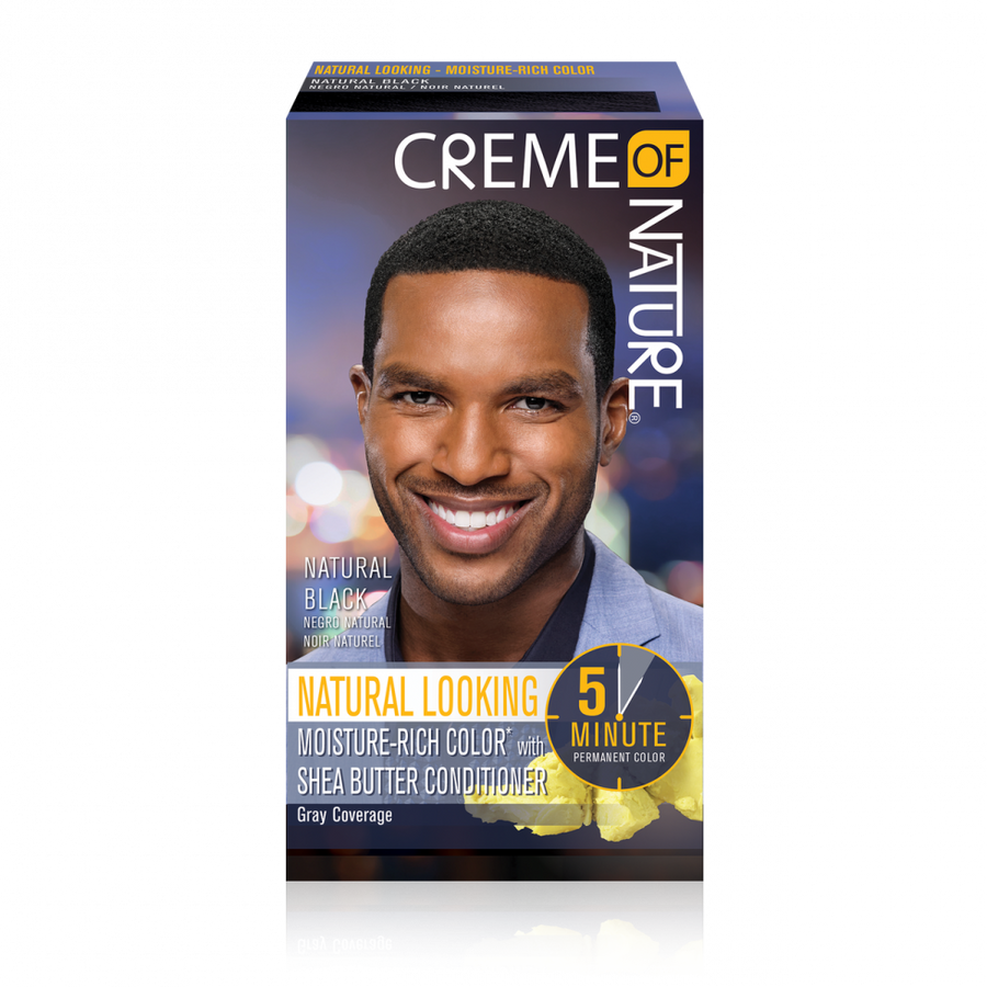Creme of Nature Hair Permanent Color for Men Natural Black