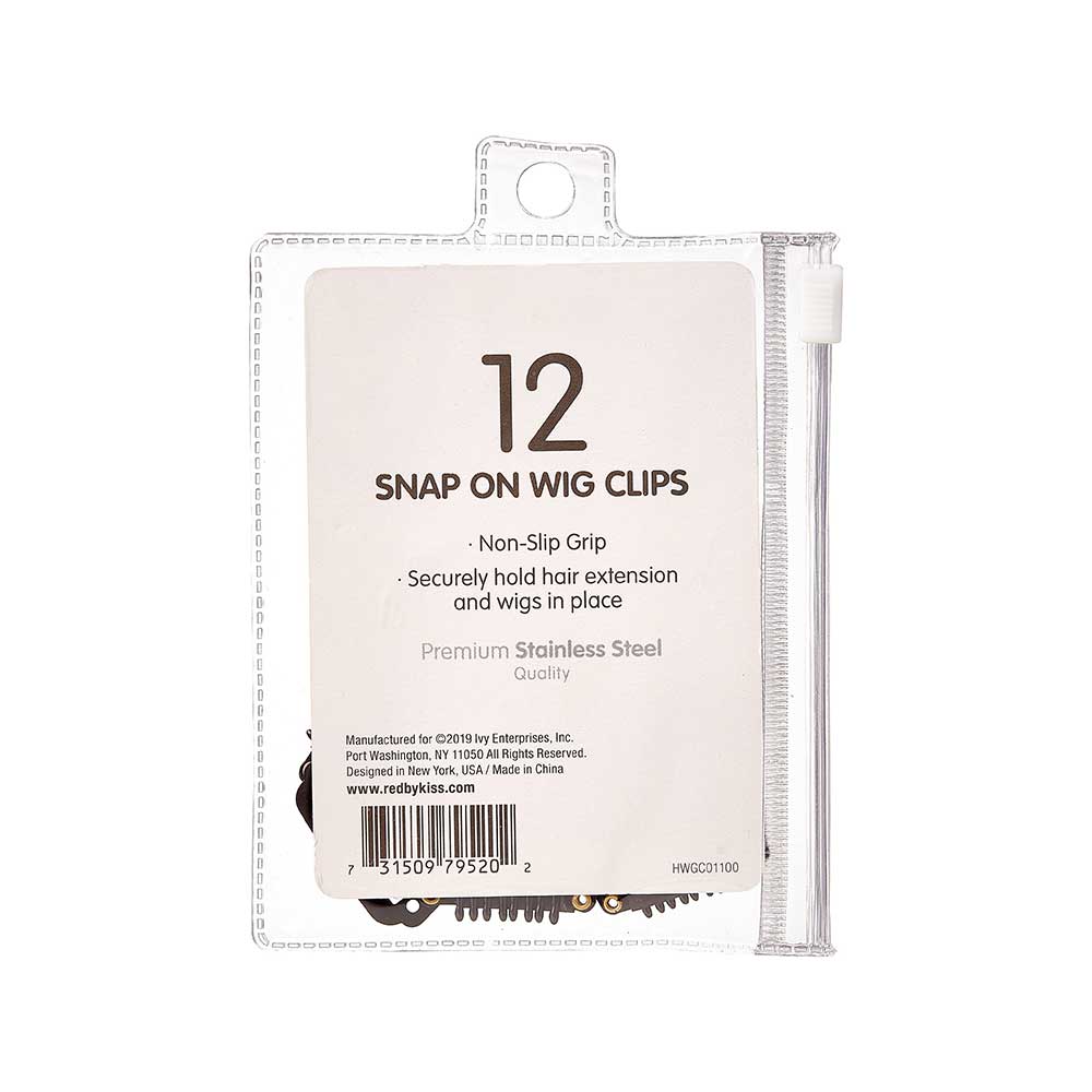 Red By Kiss Wig Clips (12pcs) Black