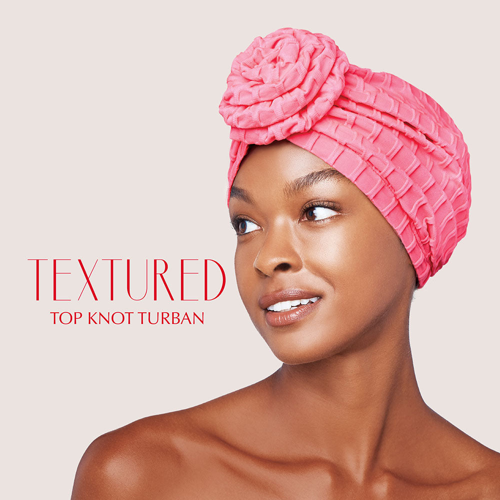 RED BY KISS Textured Top Knot Turban