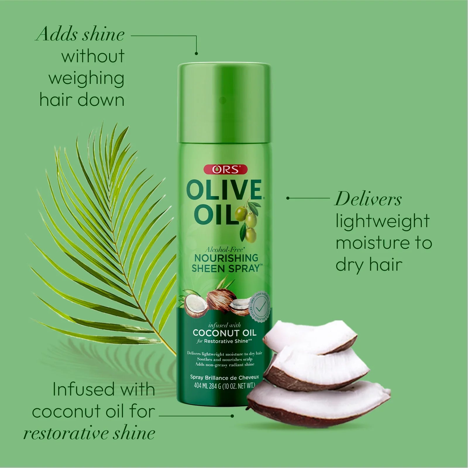 ORS Olive Oil Nourishing Coconut Oil Sheen Spray 472 ml