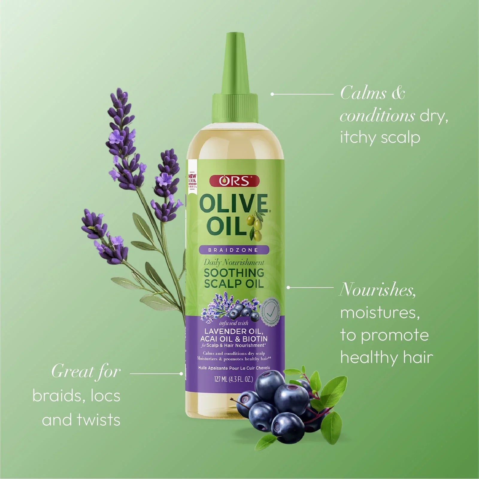 ORS Olive Oil Braidzone Soothing Scalp Oil for Scalp & Nourishment 127ml