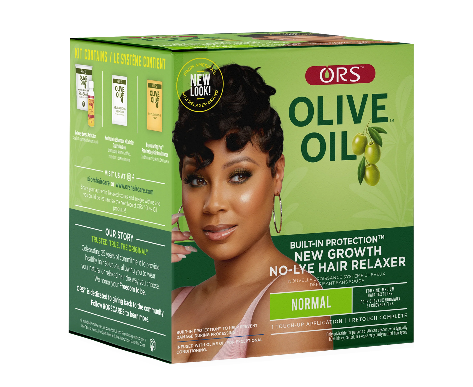 ORS Olive Oil Built-In Protection New Growth No-Lye Hair Relaxer Normal Strength