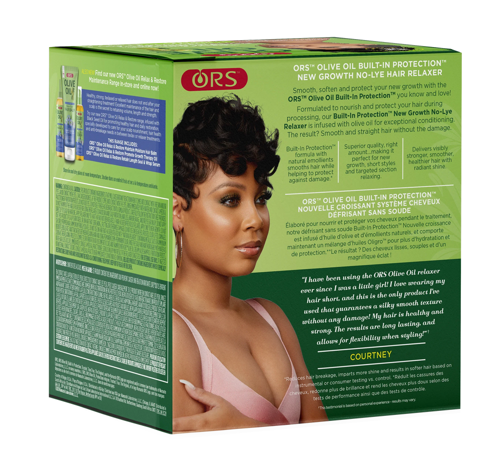 ORS Olive Oil Built-In Protection New Growth No-Lye Hair Relaxer Normal Strength