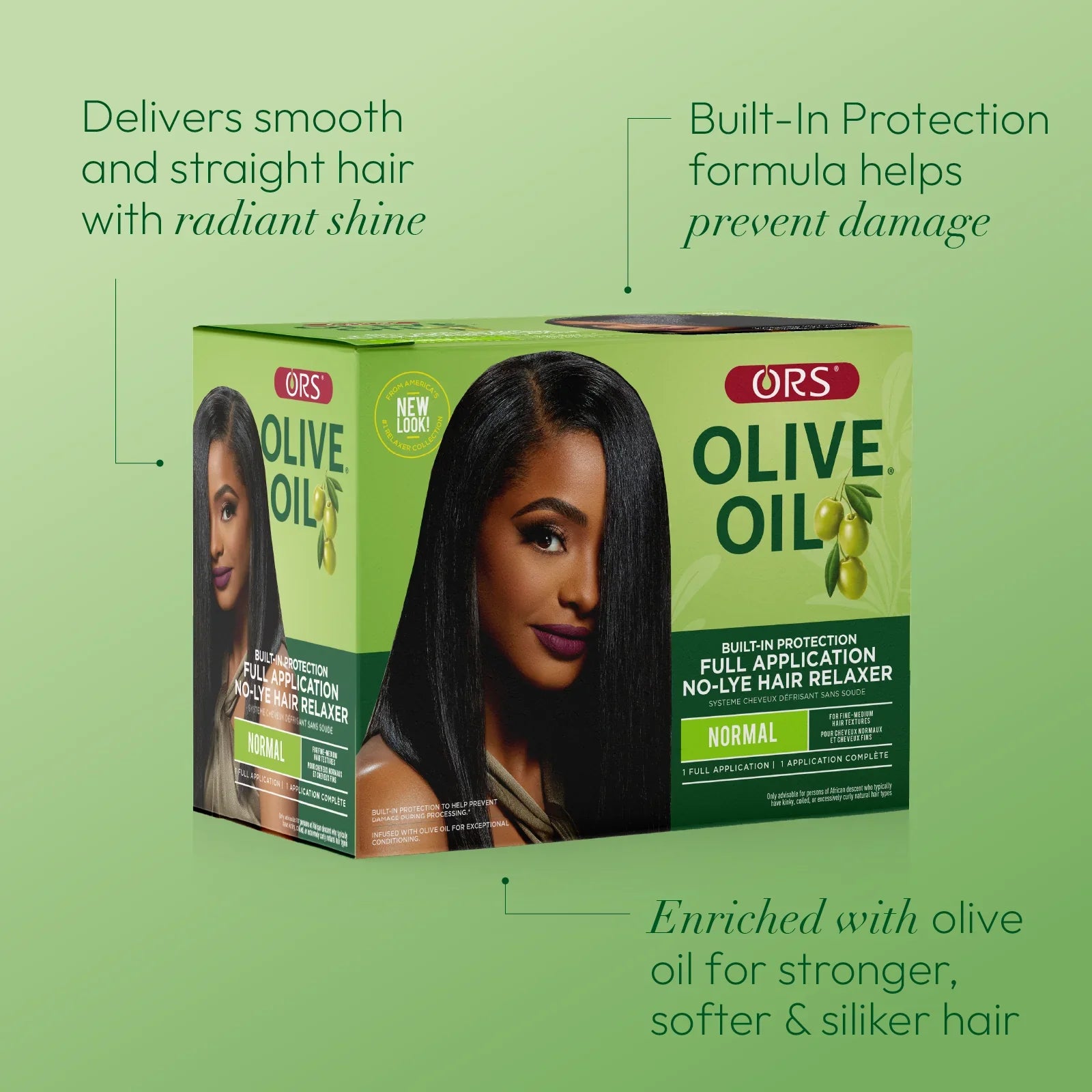 ORS Olive Oil Built-In Protection No-Lye Relaxer 1 Application Kit Normal Strength