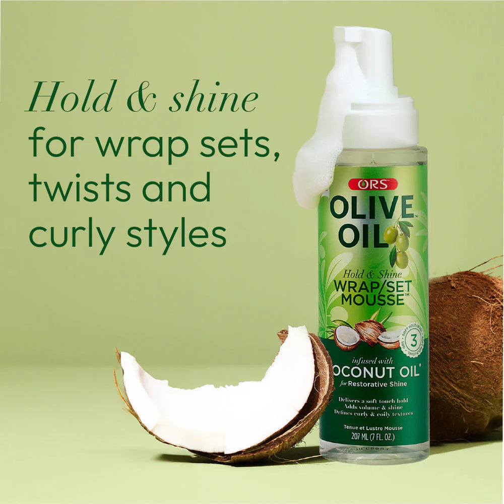 ORS Olive Oil Wrap Set Mousse for Restorative Shine 207ML