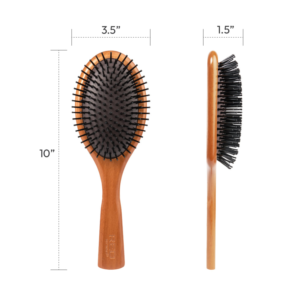 Red By Kiss Evergreen Wooden Oval Paddle Hair Brush
