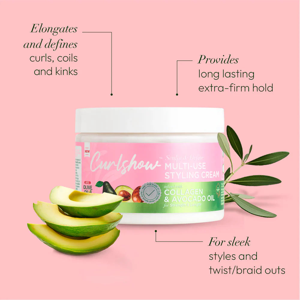 ORS Olive Oil CurlShow Multi-Use Styling Cream Infused with Collagen & Avocado Oil 12oz