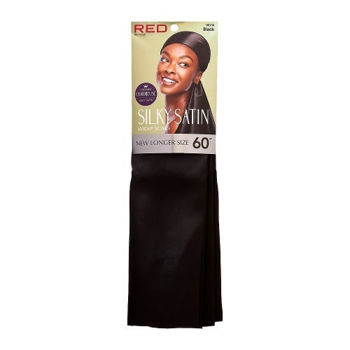 Red By Kiss Silky Satin Wrap Scarf 60″X19″