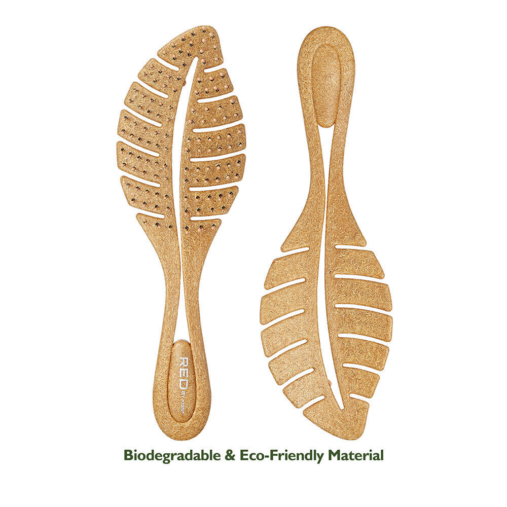 Red By Kiss Eco Plant Fiber Leaf Shape Detangler Brush
