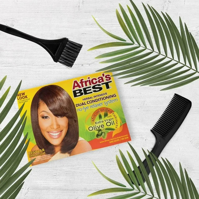Africa's Best Herbal Intensive Dual Conditioning No-Lye Hair Relaxer kit