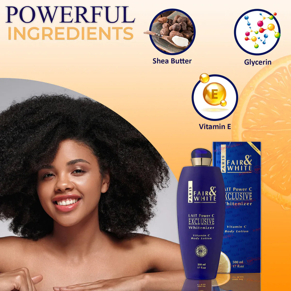 Fair & White Exclusive Body Lotion with Vitamin C 500ml