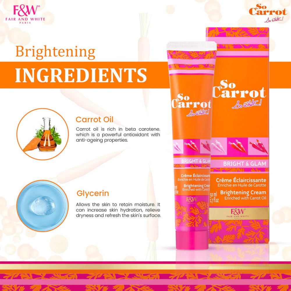 Fair & White So Carrot Face & Body Brightening Cream 50ml