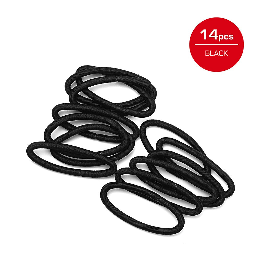 Red By Kiss Elastic Hair Band 5mm (14ct) Black