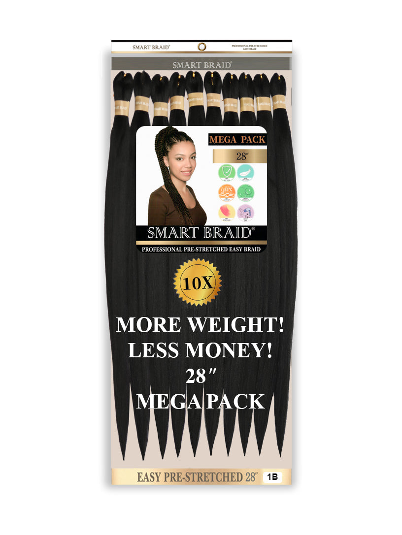 Smart Braid Pre-Stretched Braiding Hair 28"-10X Pack