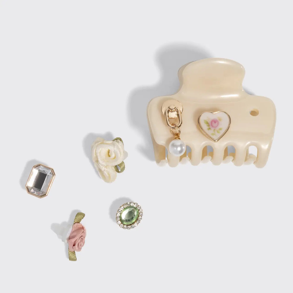 Kitsch pop Cloud Clip 7pc Set Vintage - Pearlized Cream