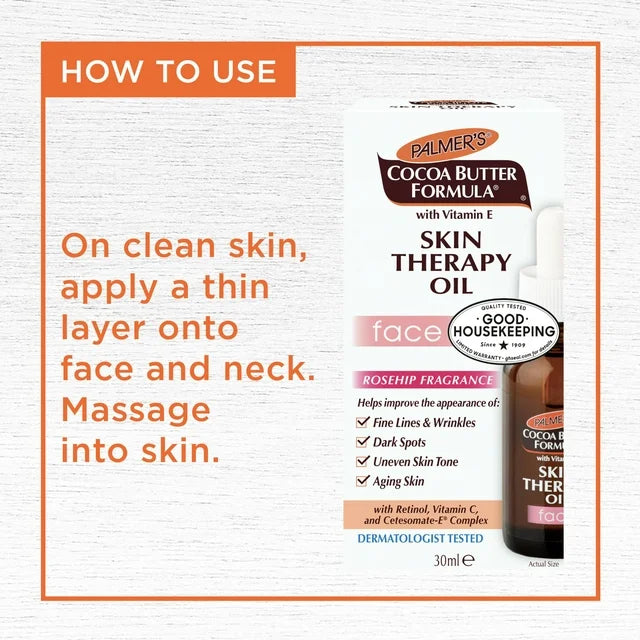 Palmer's  Cocoa Butter Formula Moisturizing Skin Therapy Oil for Face, Rosehip Fragrance