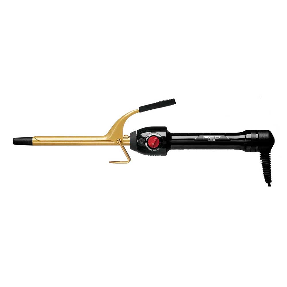 Red By Kiss Ceramic Tourmaline Professional Curling Iron 3/8"