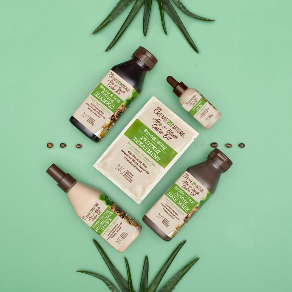 Creme of Nature Aloe & Black Castor Oil Anti-Breakage Overnight Treatment 4.76oz