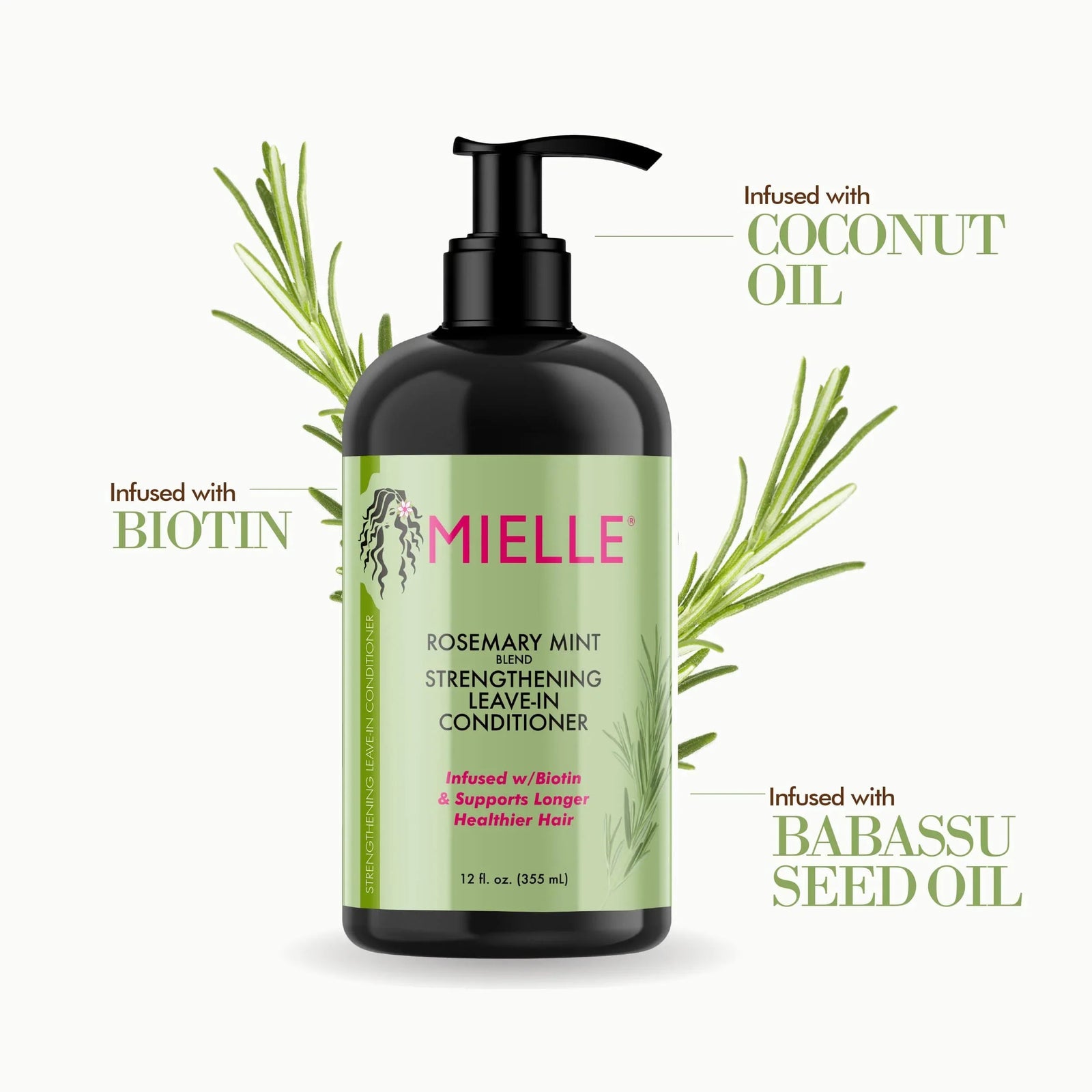 Mielle Rosemary Mint Strengthening Leave-In Conditioner 355ml/12oz