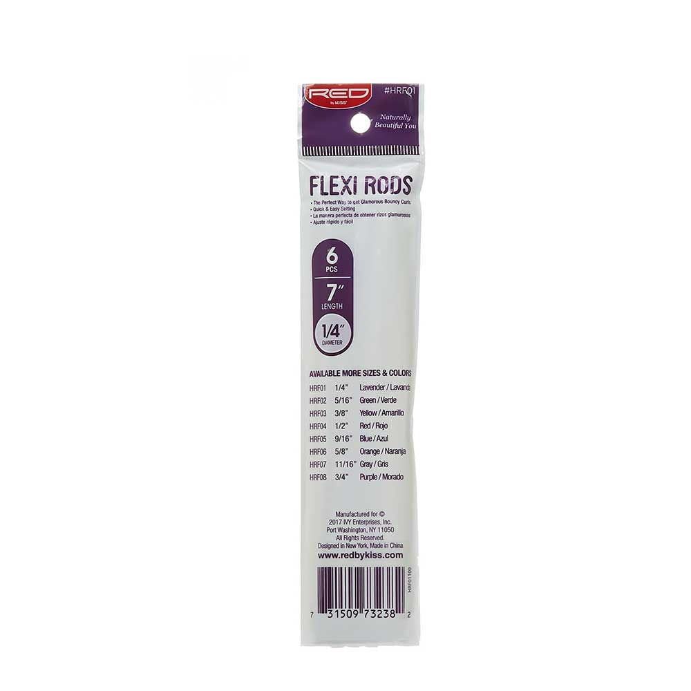 Red By Kiss Flexi Rods 7″ Length (6pcs) Lavender