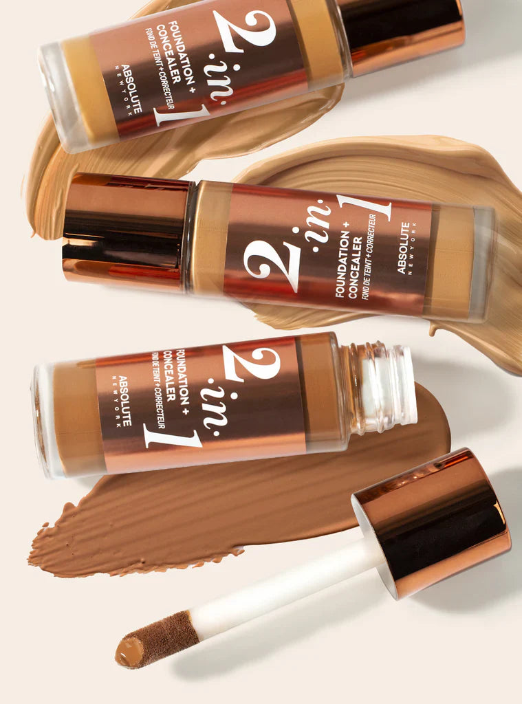 ABSOLUTE NEW YORK FACE   2-in-1 Foundation + Concealer 40g