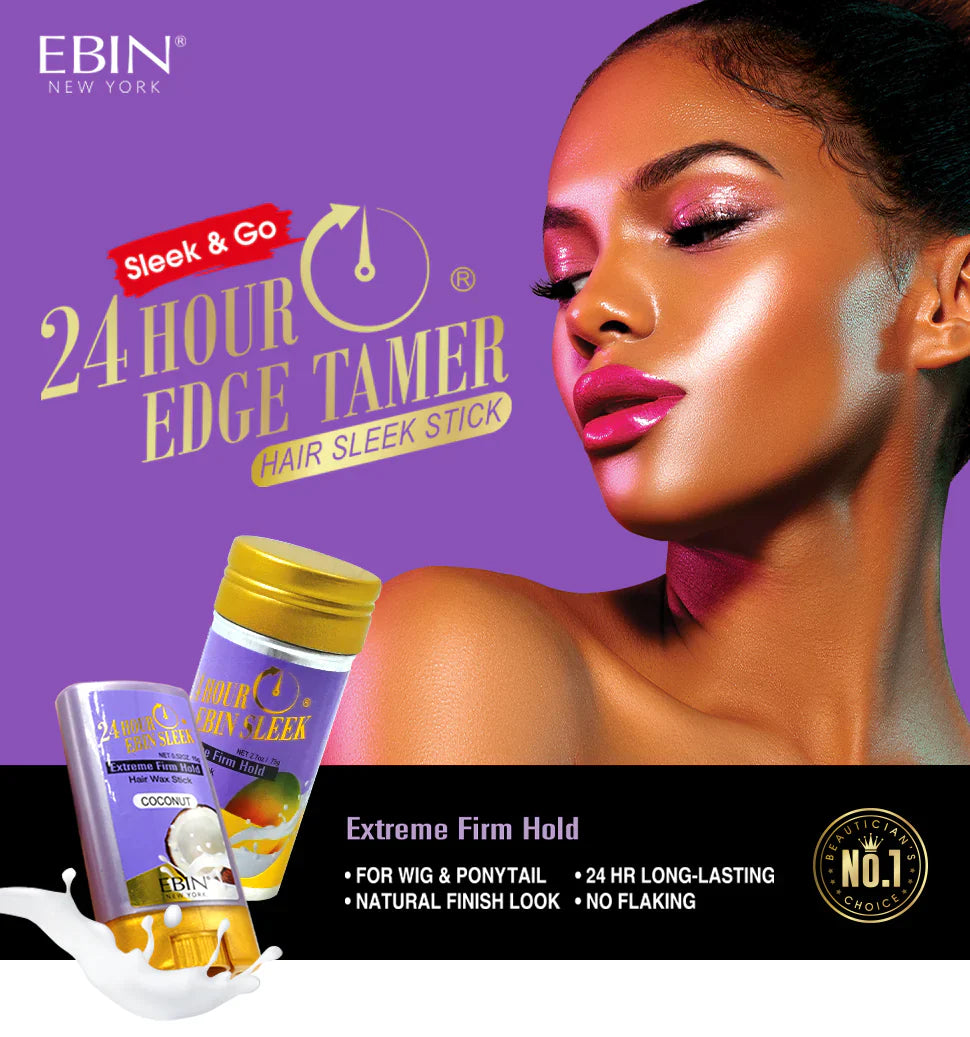 Ebin 24 Hour Edge Tamer Sleek Hair Wax Stick Acai Berry