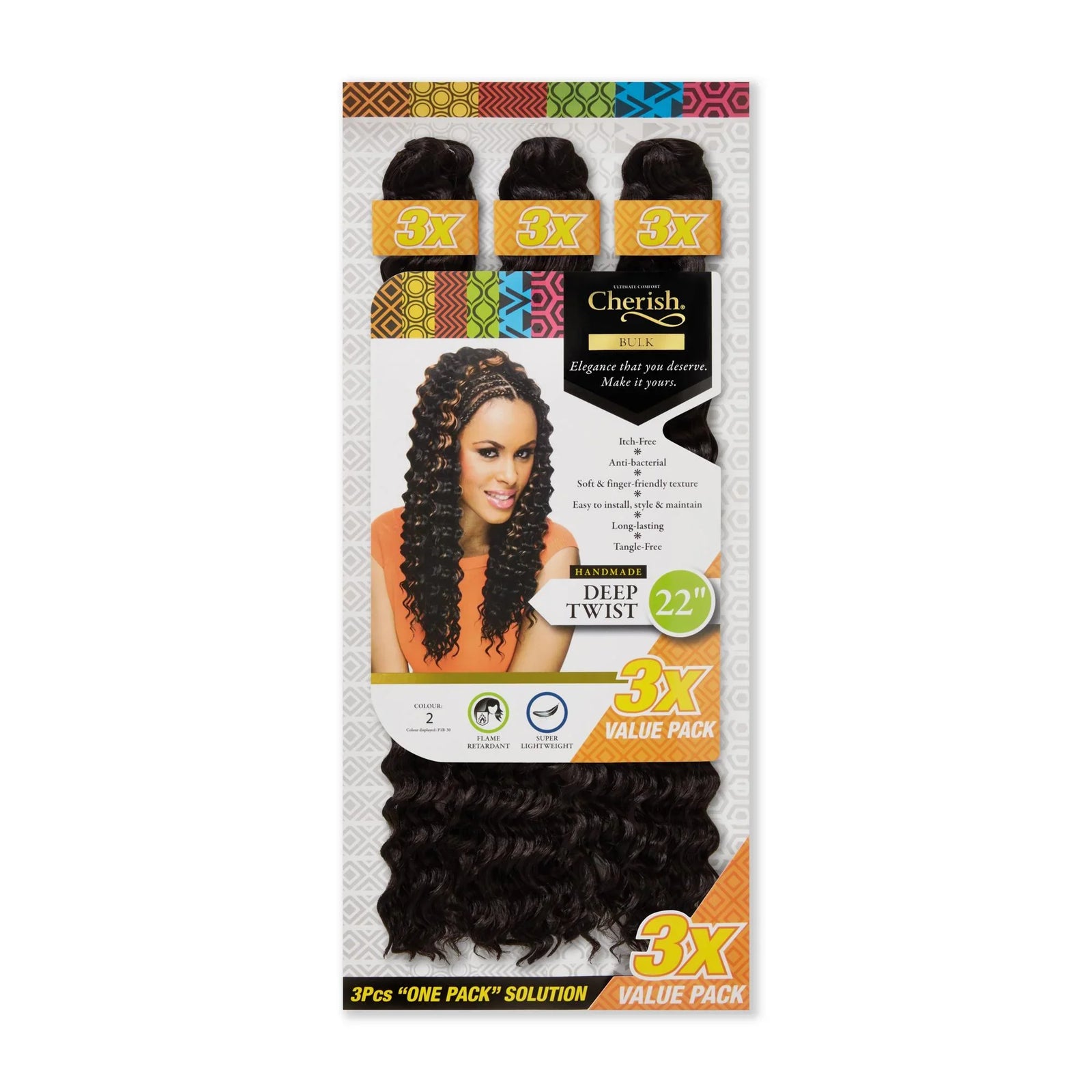 Cherish Ultimate Comfort Deep Twist Bulk 3X Pack 22"
