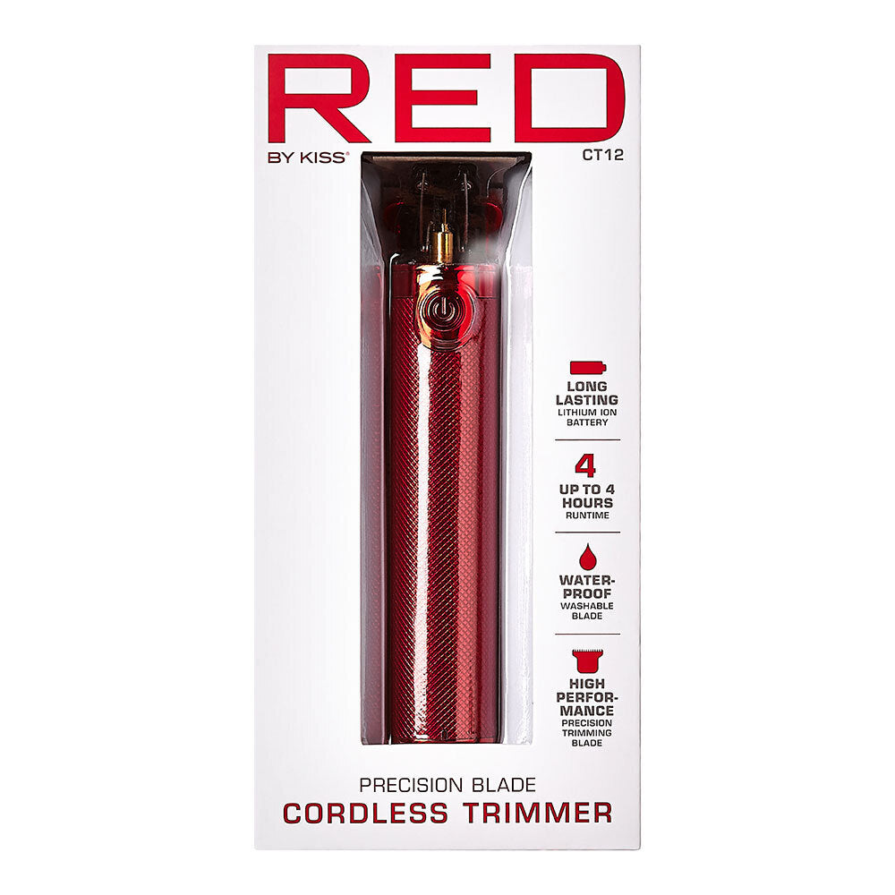 Red By Kiss Cordless Precision Blade Trimmer Red