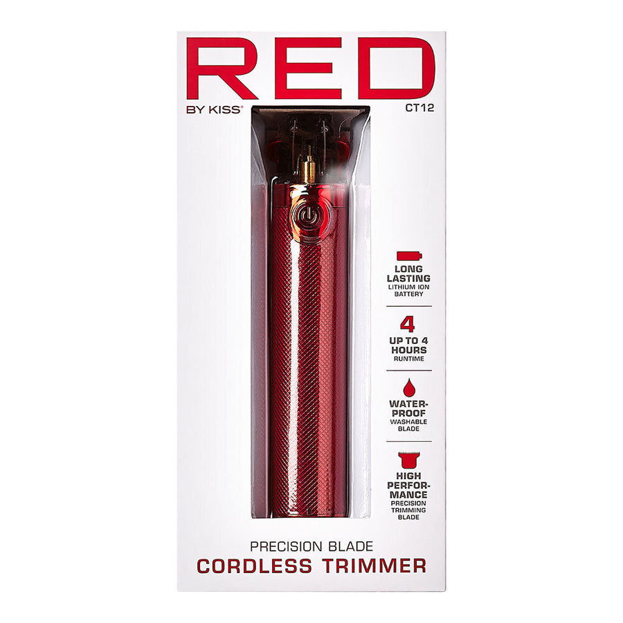 Red By Kiss Cordless Precision Blade Trimmer Red
