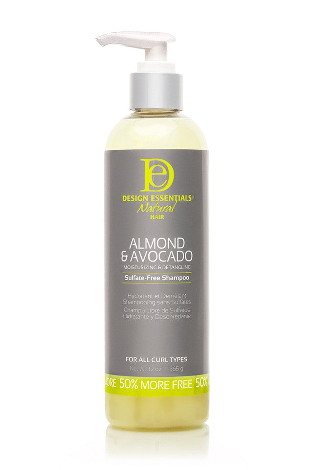 Design Essentials Almond & Avocado Moisturizing & Detangling Sulfate-Free Shampoo 365g/12oz