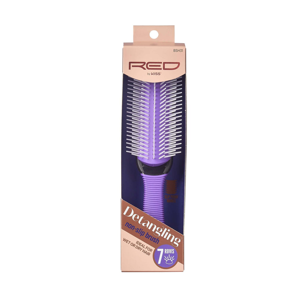 Red By Kiss Detangling Non-Slip Brush ( PURPLE)