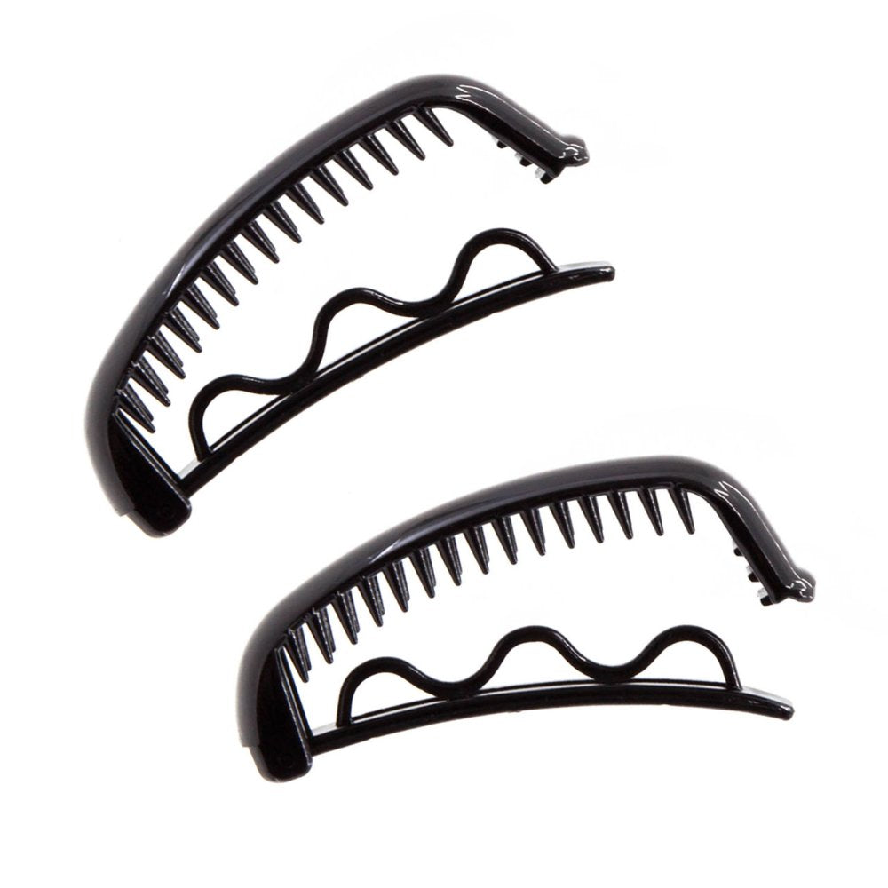 LA MODA BLACK BARRETTE SET 2 PC