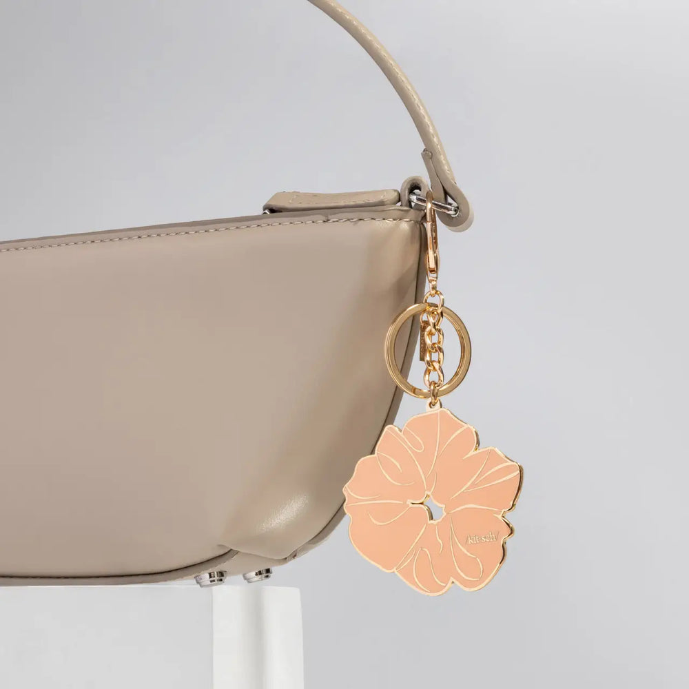 Kitsch Metal Enamel Keychain Scrunchie - Terracotta